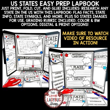 50 United States and Capitals Research US Geography Back to School Project-3