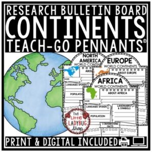 7 Continents Worksheets Activities Research Report Templates World Geography-1
