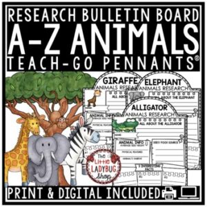 A-Z Animals Worksheet Research Report Project Templates Science Bulletin Board-1