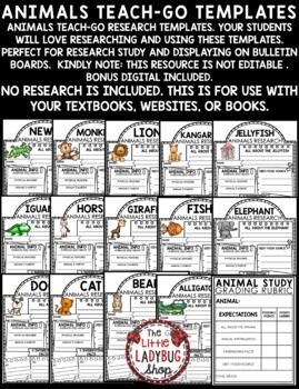 A-Z Animals Worksheet Research Report Project Templates Science Bulletin Board-2