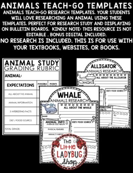 A-Z Animals Worksheet Research Report Project Templates Science Bulletin Board-3