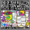 End of Year Writing Reflection Activity Poster for upper elementary students in 3rd, 4th and 5th grade