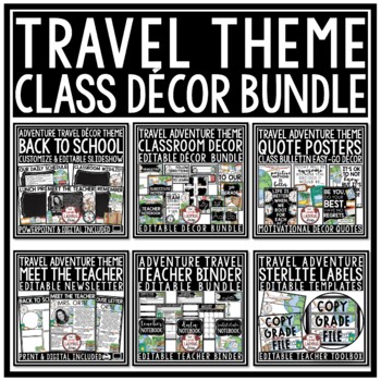 Adventure Travel Theme Classroom Décor Editable Meet the Teacher Newsletter-1