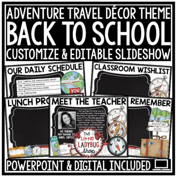 Adventure Travel Theme Classroom Décor Editable Meet the Teacher Newsletter-3