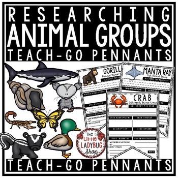 Animal Groups Unit Research Animal Classification Activity Teach- Go  Pennants - The Little Ladybug Shop