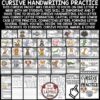 Animal Theme Alphabet Cursive Handwriting Practice Worksheets for Older Kids