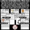 Animal Theme Alphabet Cursive Handwriting Practice Worksheets for Older Kids