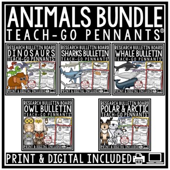 Animals Dinosaurs Research Activity Project Templates End of Year Bulletin Board-2
