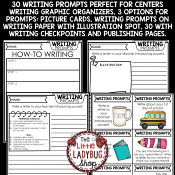 August September Back to School Writing Prompts 3rd 4th Grade Graphic Organizers-3