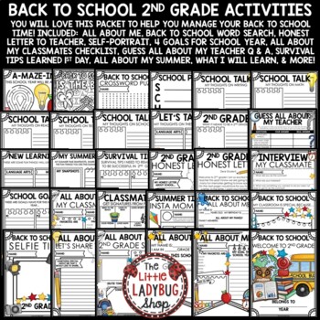 Back to School Activities 2nd Grade All About Me First Day Beginning of the Year-2