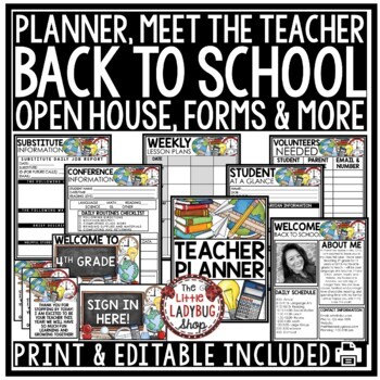Back to School Bulletin Board, Meet the Teacher Planner Binder Template Editable-4