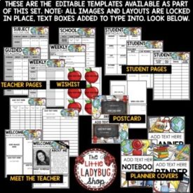 Back to School Letters and Forms Open House Editable Meet the Teacher ...