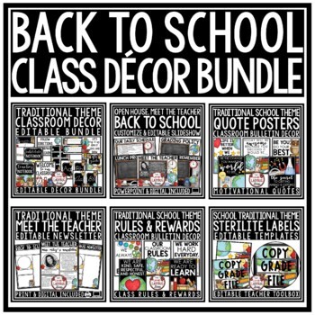 Back to School Theme Decor Bulletin Board Editable Meet the Teacher Newsletter-1