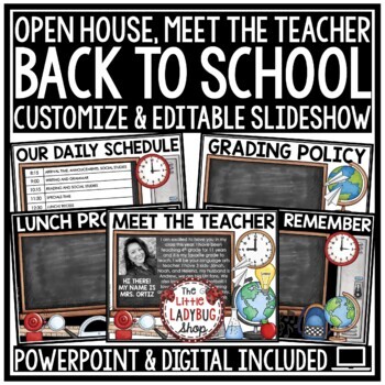 Back to School Theme Decor Bulletin Board Editable Meet the Teacher Newsletter-4