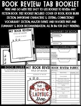 Book Report Review Template Reading Response, Literature Circles Book Clubs-2