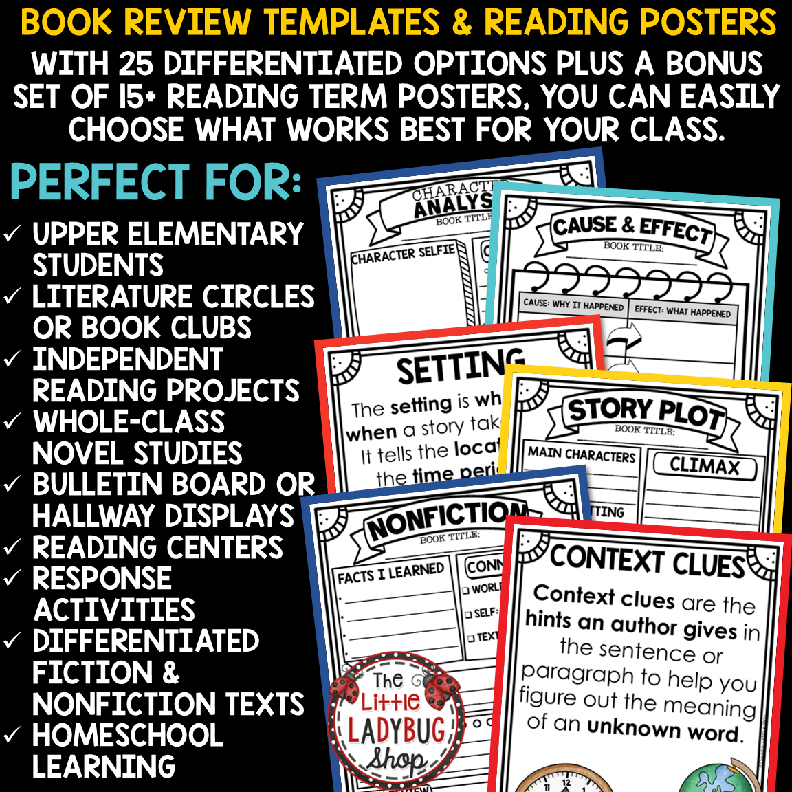Book Review Report Templates Reading Response Story Elements Graphic Organizers