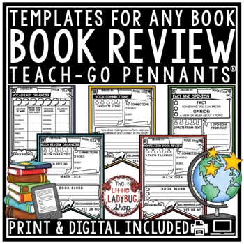 Book Review Report Templates Nonfiction Reading Response Graphic Organizers-1
