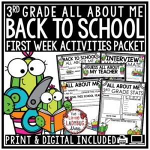 Cactus Classroom Theme Back To School Activities 3rd Grade All About Me Poster-1