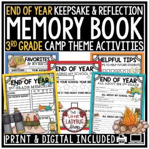 Camp Theme End of Year Memory Book 3rd Grade Last Day Week of School Activities