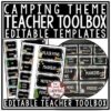 Camping Theme Classroom Decor- Teacher Toolbox Labels EDITABLE