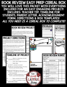 Cereal Box Book Review Report Project Templates Book Club Reading Response-3
