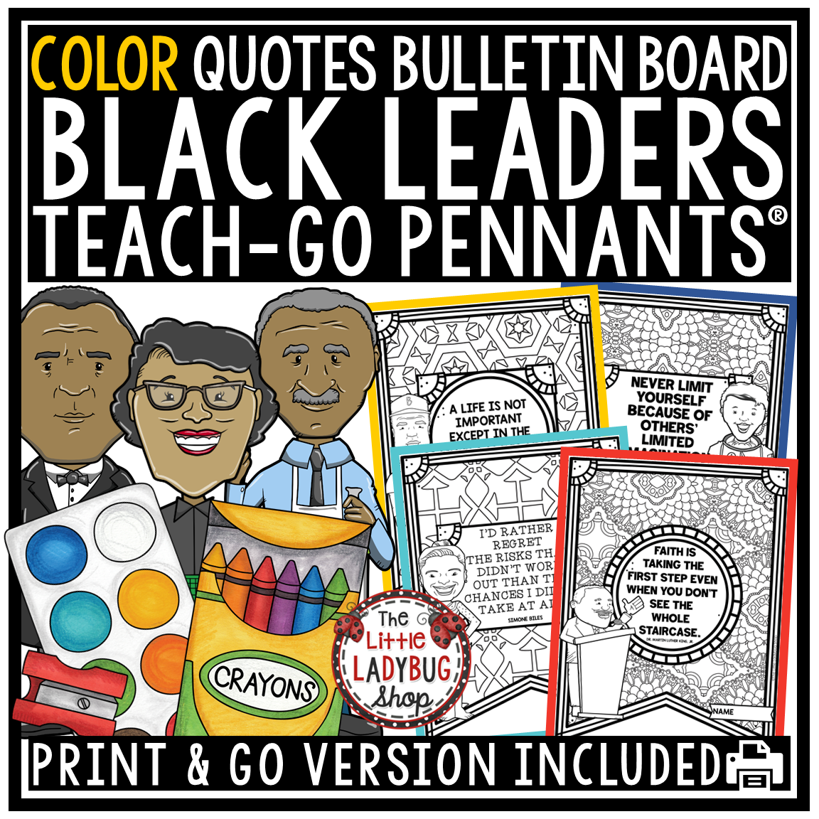 Black History Month Bulletin Board Coloring Pages Posters 3rd 4th 5th grade