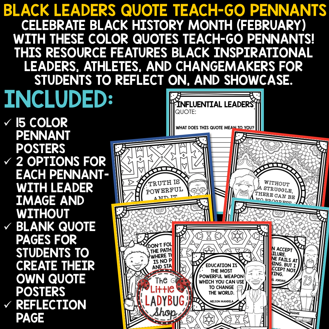 Black History Month Bulletin Board Coloring Pages Posters 3rd 4th 5th grade
