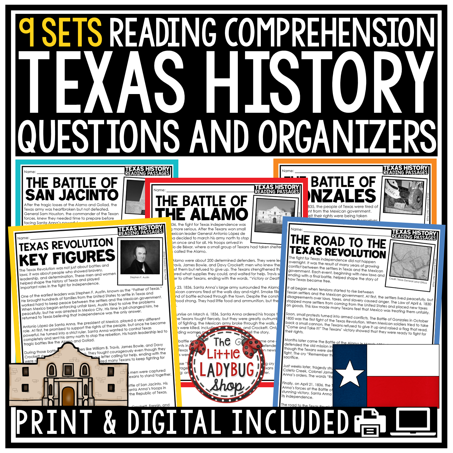 Texas History Revolution Reading Passages Texas Independence