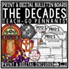 Decades Research Writing Templates Project End of Year Project Bulletin Board-1