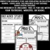 Decades Research Writing Templates Project End of Year Project Bulletin Board-3