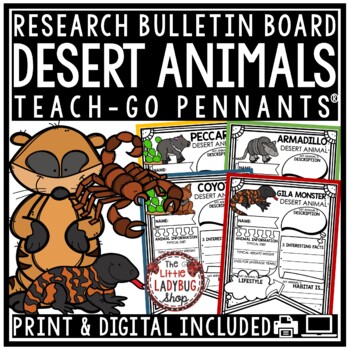 Desert Animal Species Research Report Activities Template Science Bulletin Board-1