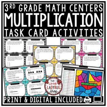 3rd Grade Math Test Prep Problem Solving Task Cards TEKS 3.2A 3.4A 3.4K-4