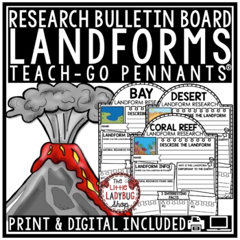 Geography Landforms Research Worksheets Project Templates Bulletin Board-1