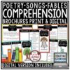 Songs, Fables, Poetry Reading Comprehension Passages 4th, 5th Grade