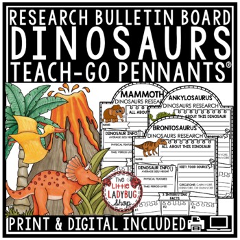 Dinosaurs Activities Research Report Worksheets Template Science Bulletin Board-1