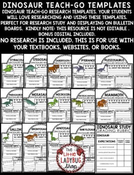 Dinosaurs Activities Research Report Worksheets Template Science Bulletin Board-2