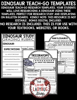 Dinosaurs Activities Research Report Worksheets Template Science Bulletin Board-3