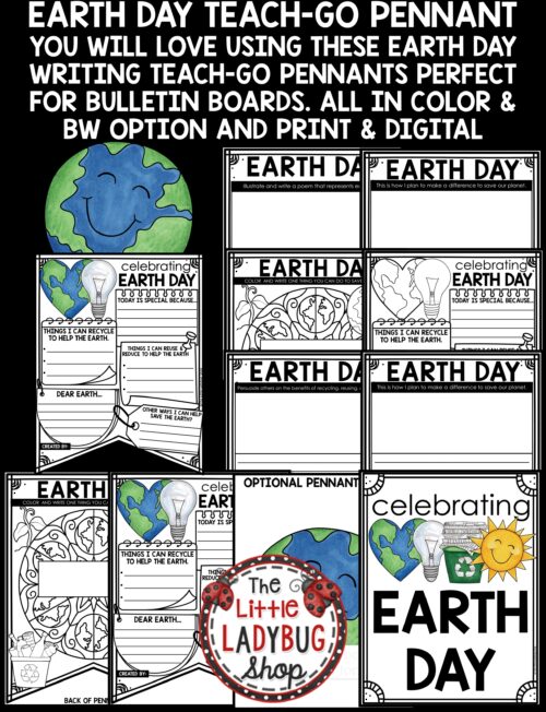 Earth Day Writing Prompts Bulletin Board
