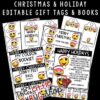 Editable Christmas Gift Tag Student & Holiday Gift Emoji Christmas Coupon Book - Image 3