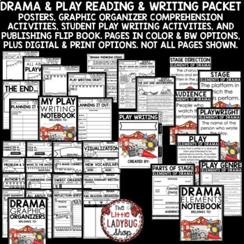 Elements of Drama Reading Genre Writing Graphic Organizers Play Readers Theater-2