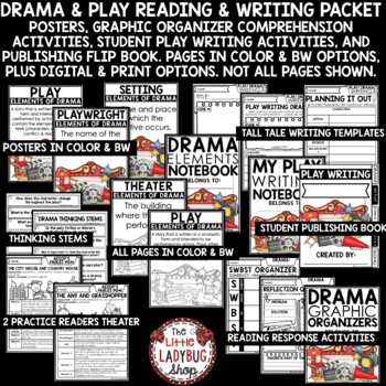 Elements of Drama Reading Genre Writing Graphic Organizers Play Readers Theater-3