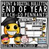 Digital Emoji End of Year Writing Bulletin Board, Reflection Last Day of School