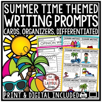 End of Year May June Summer Writing Prompts 3rd 4th Grade Graphic Organizers-1