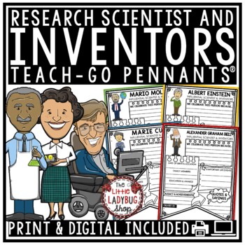 Famous Inventors & Scientist Research Project Bulletin Board Biography Templates-1