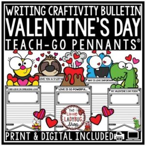 Valentine's Day Writing Prompts Bulletin Board