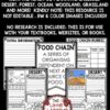 Food Webs Activities and Food Chains in Animal Habitats Research Bulletin Board