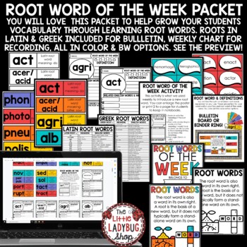 Greek and Latin Root Words Worksheets Activities Vocabulary 4th 5th Grade-2