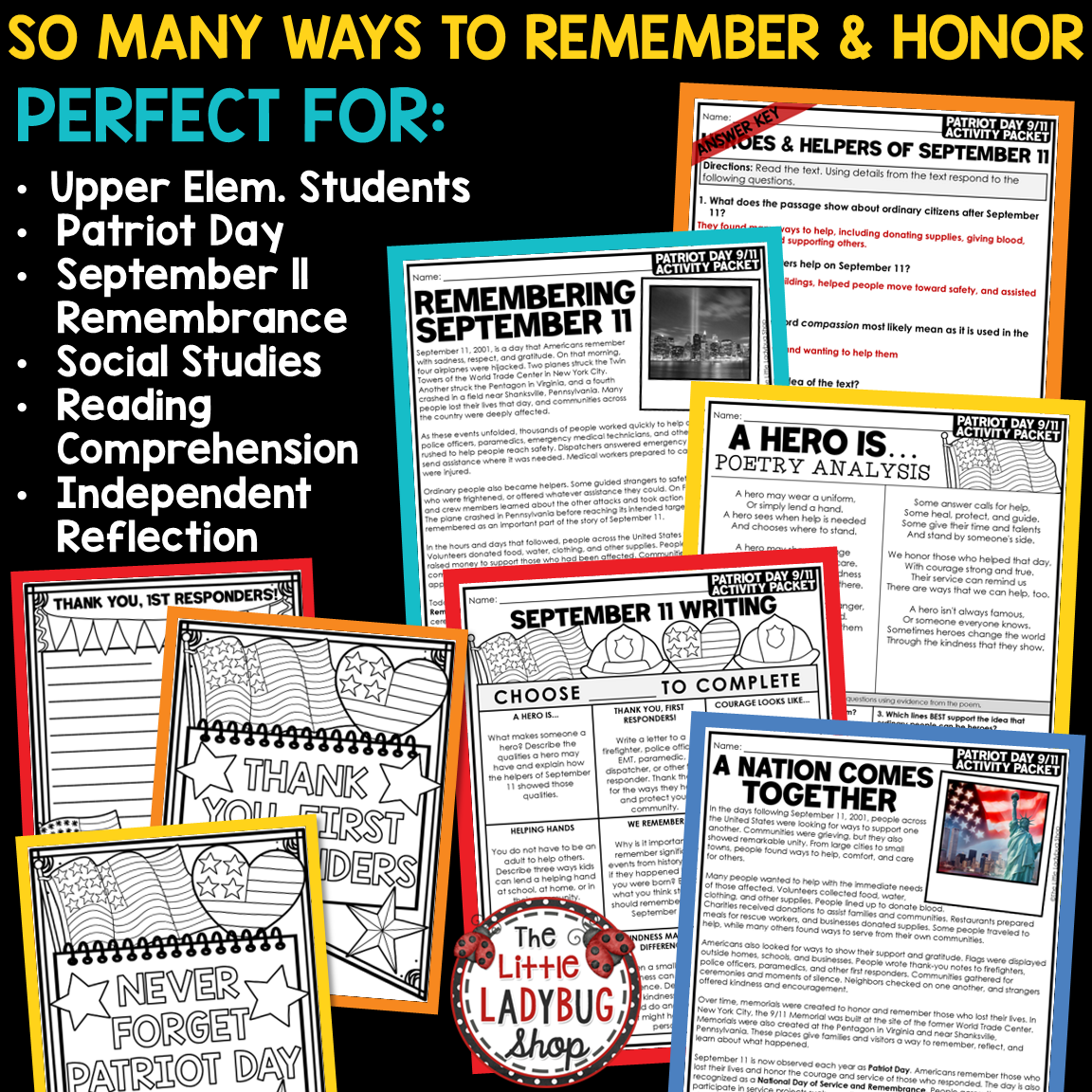 September 11th Patriot Day Bulletin Board Reading Activities