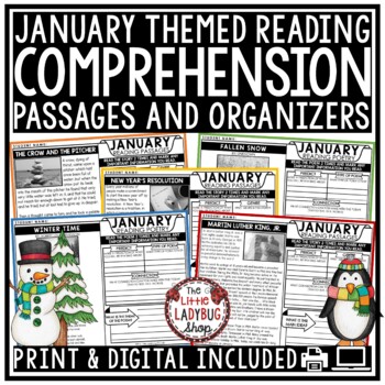 January Poetry Fables Reading Comprehension Passages and Questions 3rd 4th Grade-1
