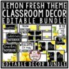 Lemon Classroom Decor: Newsletter Template Editable Farmhouse Classroom Decor